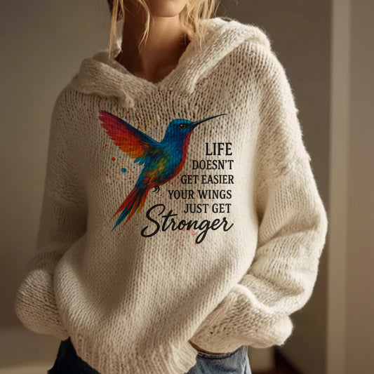 Hummingbird Cozy Knit Sweater