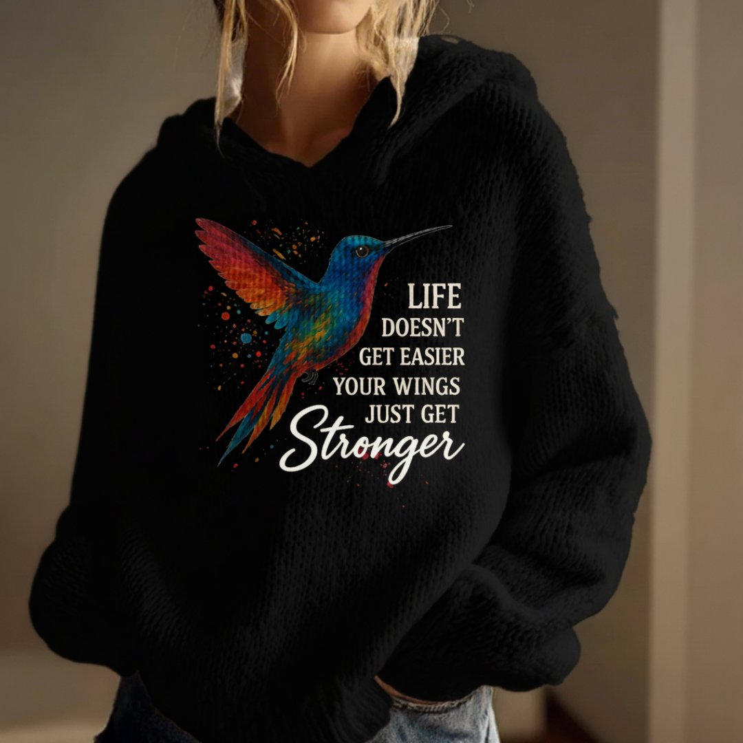 Hummingbird Cozy Knit Sweater