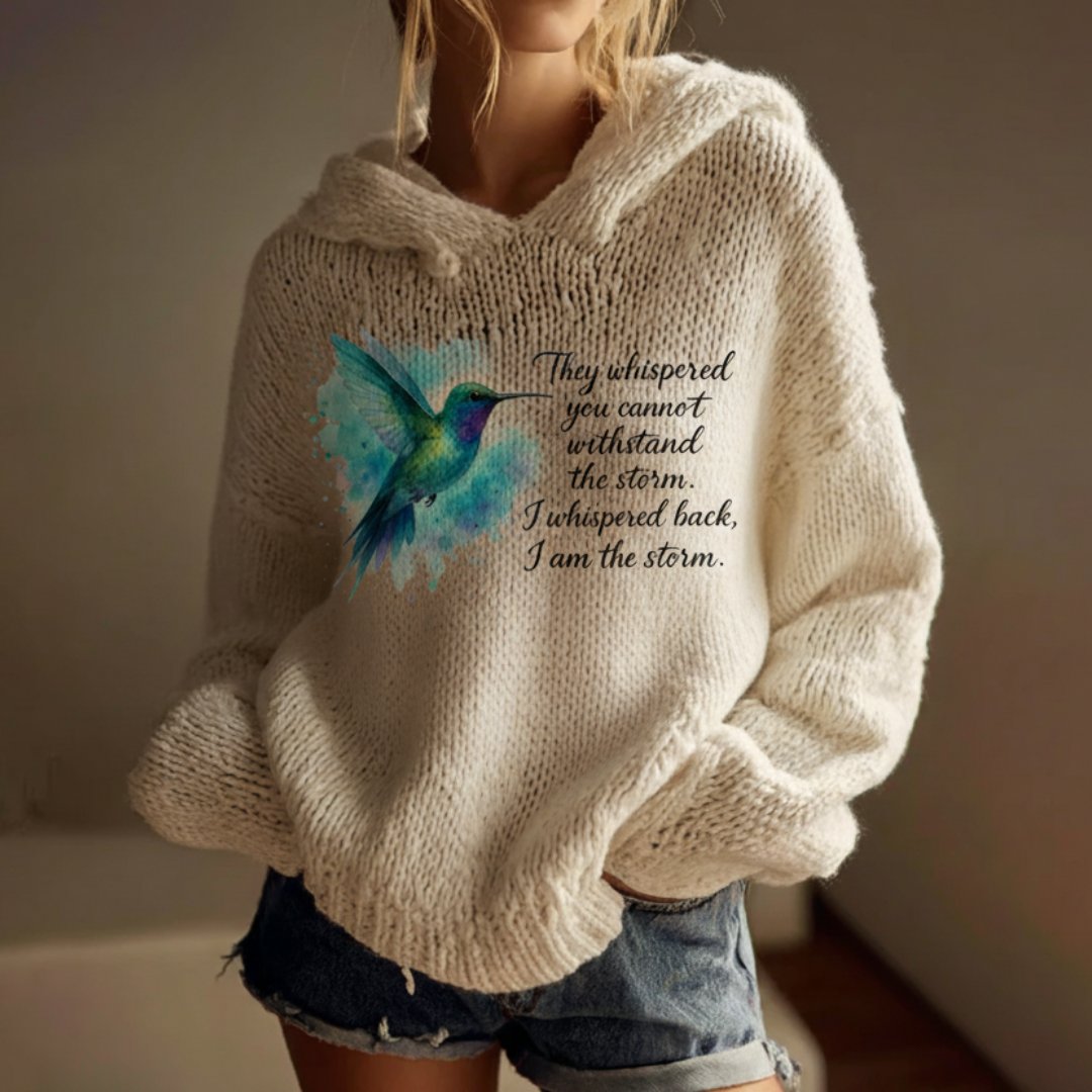 Hummingbird Cozy Knit Sweater