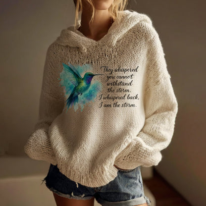 Hummingbird Cozy Knit Sweater