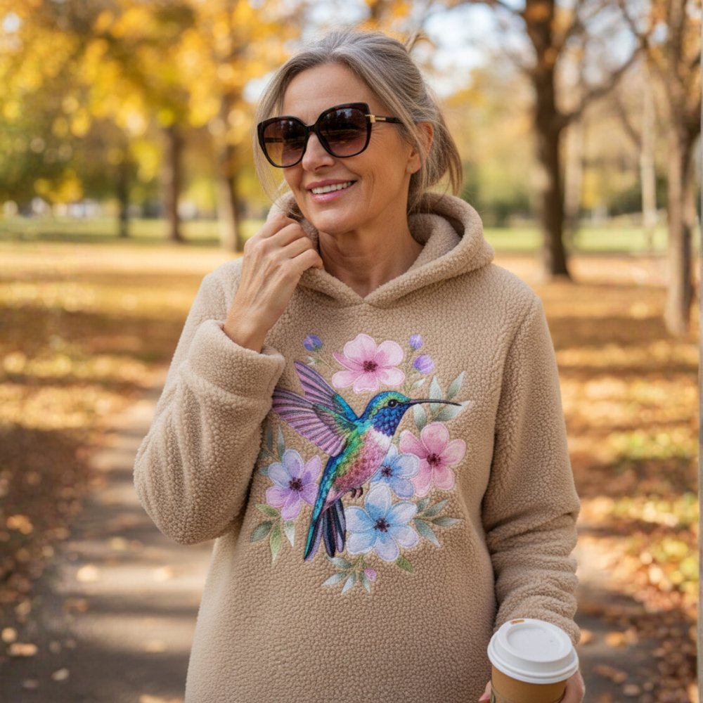 Hummingbird of Hope Fleece Hoodie