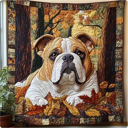 Bulldog Forrest Quilted Blanket
