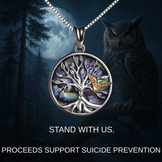"Three Of Life" Owl Necklace