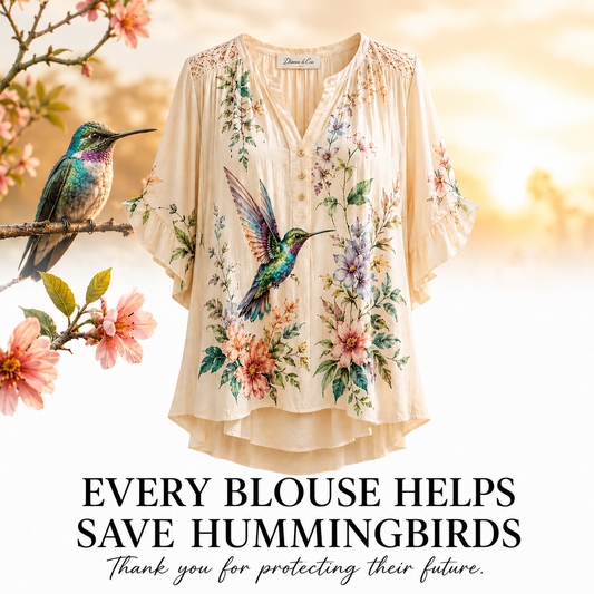 Women's Hummingbird Summer Blouse