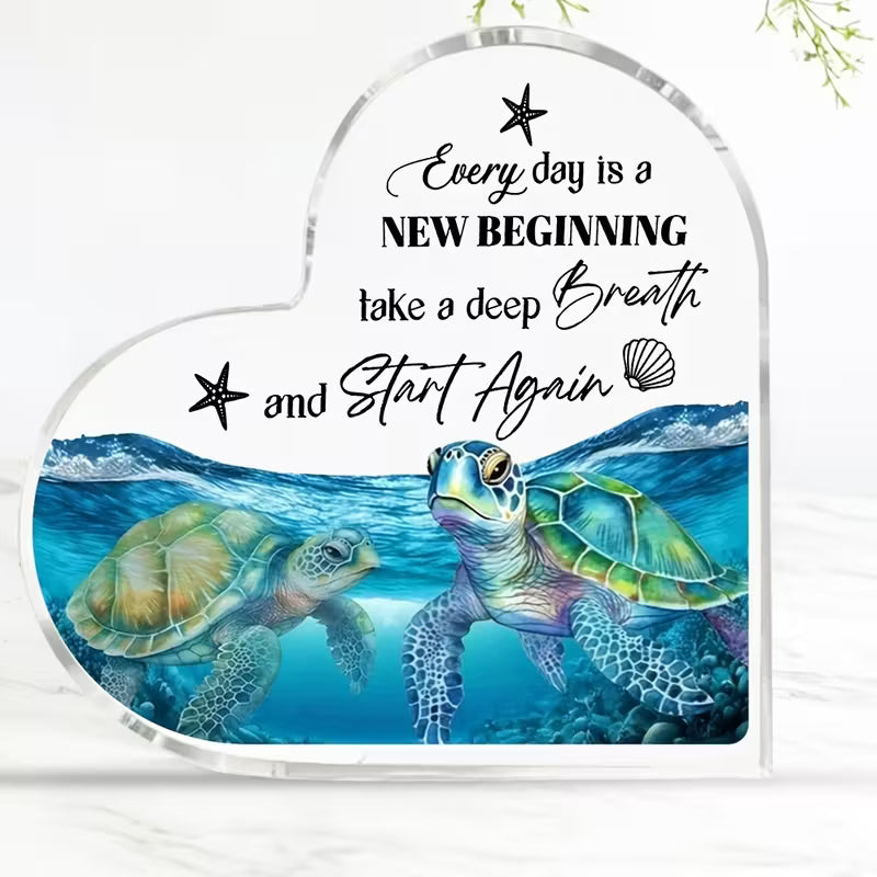 Sea Turtle Heart Decor