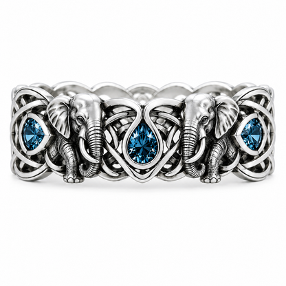 Aquamarine Elephant Ring