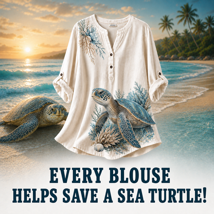 Women's Sea Turtle Summer Blouse