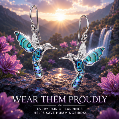 Save The Hummingbirds Sterling Silver Earrings