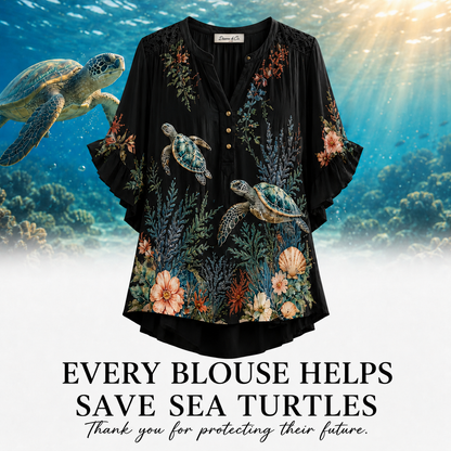 Women's Sea Turtle Blouse