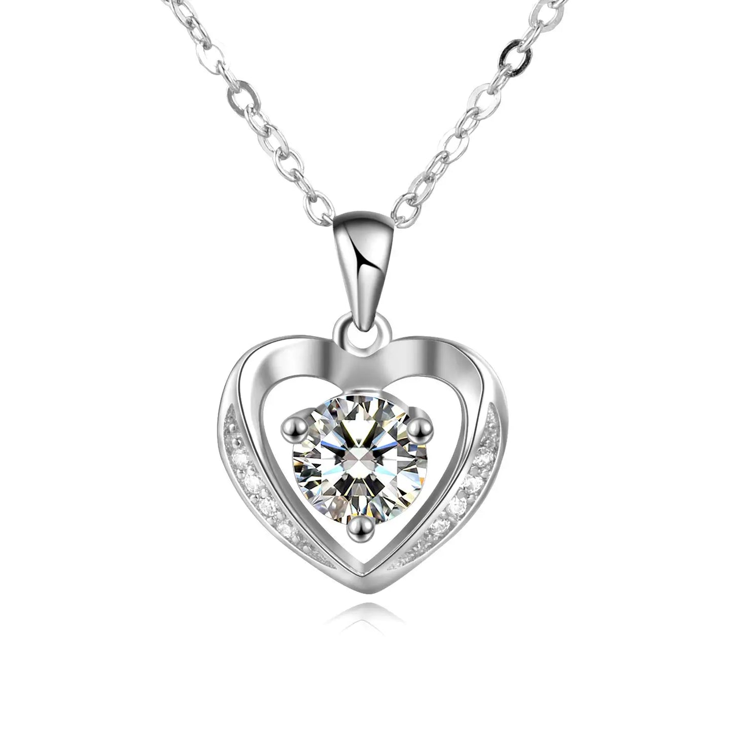 Cubic Zirconia Heart Pendant