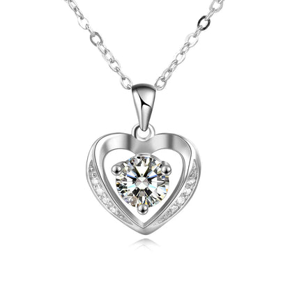 Cubic Zirconia Heart Pendant