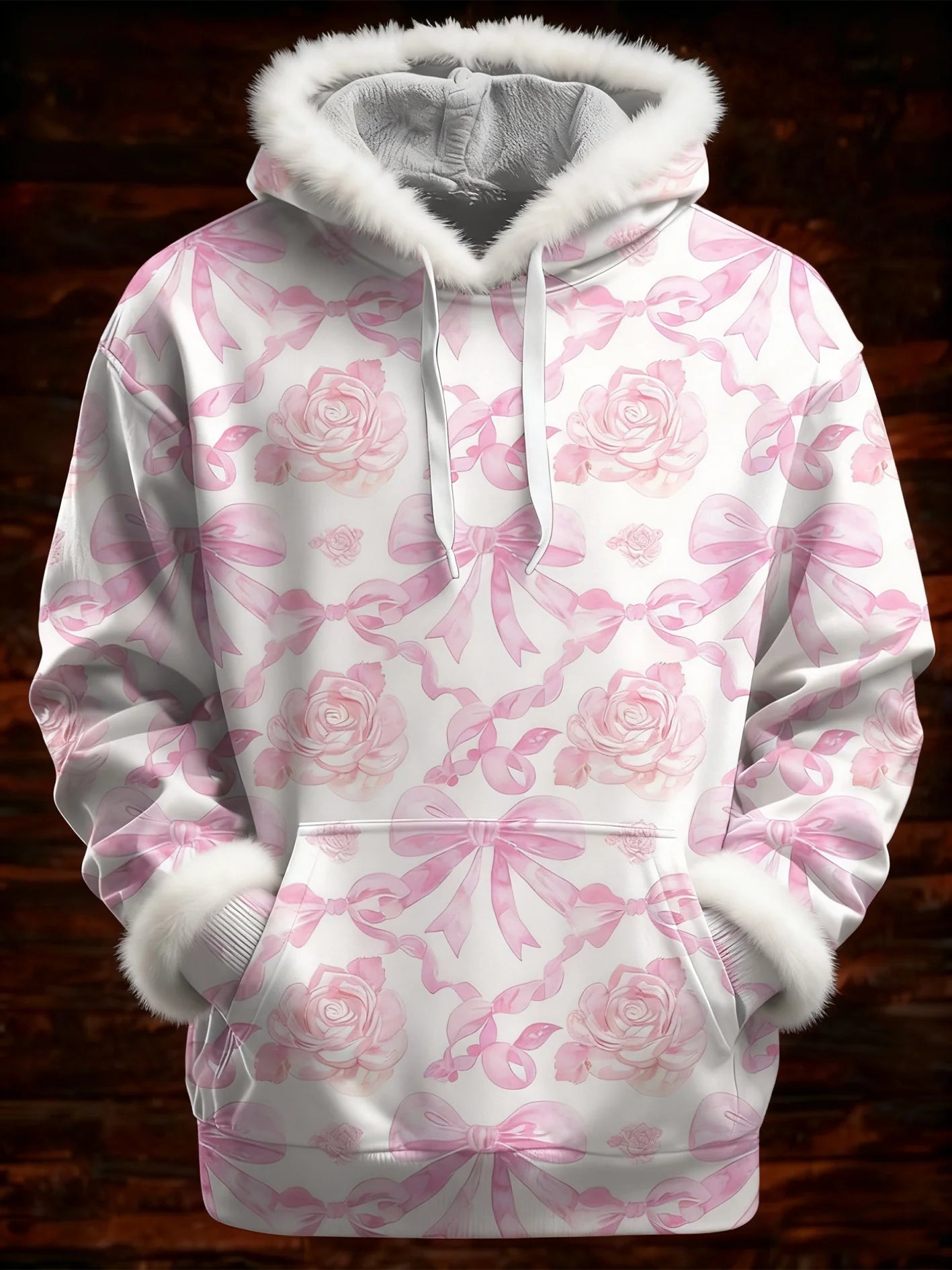 Women's Breast Cancer Pink Printed Hoodie