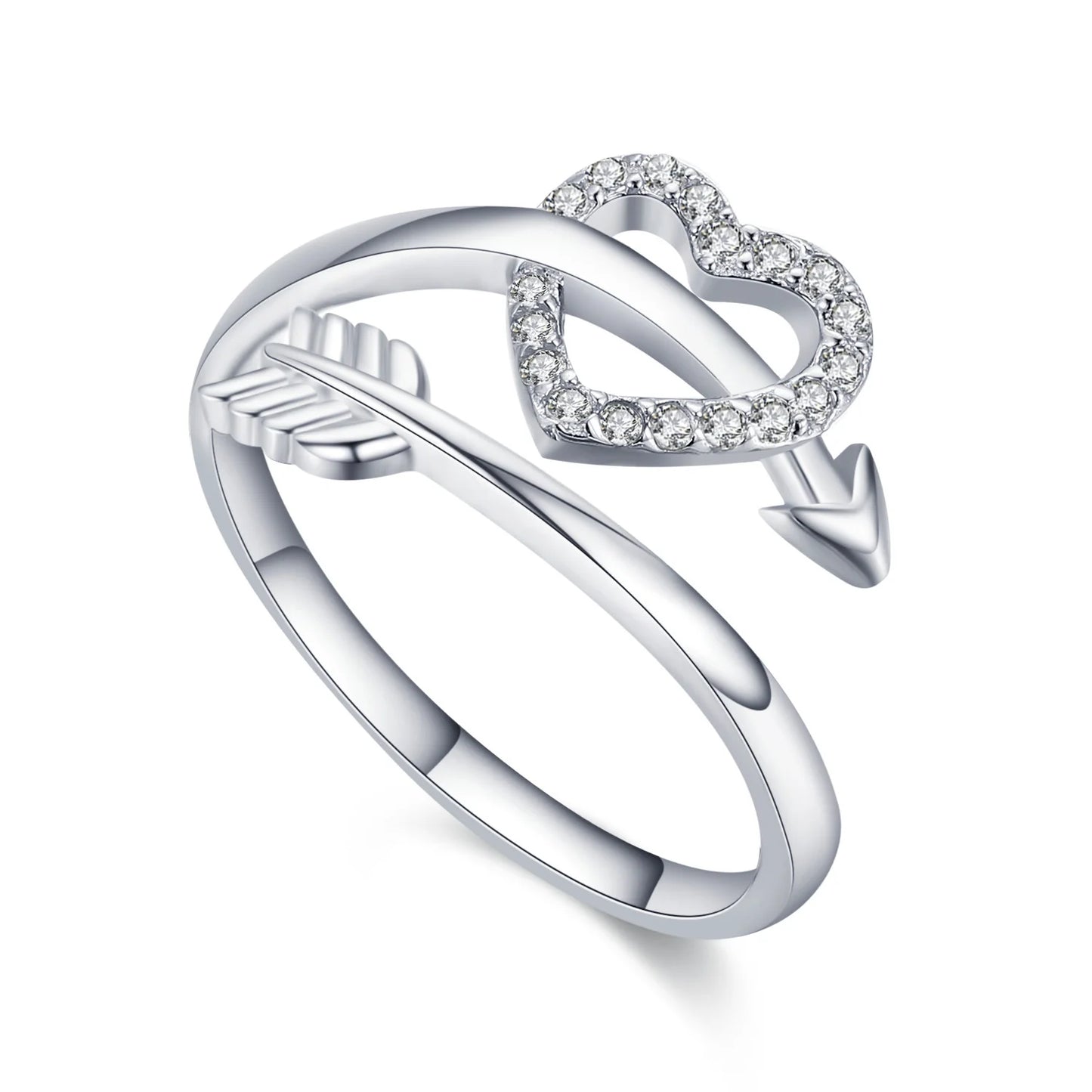 Cubic Zirconia Heart Ring
