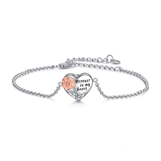 Sterling Silver Forever In My Heart Bracelet